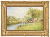 Arthur Stanley Wilkinson, Summer Landscape with Cows and Farm, Watercolor on paper