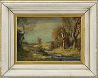 Signed, The Arched Bridge, Oil on canvas