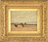 Georges Bonnemaison, Seaweed Gatherers, Oil on canvas