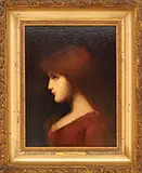 Jean-Jacques Henner, Girl with Red Hair, Oil on wood panel