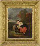 Robert Henri, Girl Daydreaming in Landscape, Oil on canvas