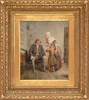 The Naughty Pupil by Thomas Webster, Oil on canvas laid to board, sold Aug 2013