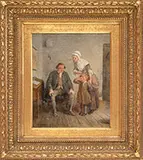 Thomas Webster, The Naughty Pupil, Oil on canvas laid to board
