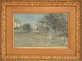 Geo Poggenbeek, Twilight Landscape, Watercolor on paper