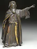 Unsigned, Arab with Sword, Bronze with fine brown patina having a dore finished sword