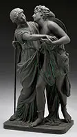 Unsigned, Two Classical Figures, Bronze