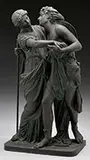 Unsigned, Two Classical Figures, Bronze