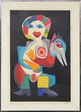 Karel Appel, Woman with Bird