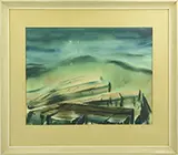 Vincent Andrew Hartgen, Untitled Landscape, Watercolor on paper