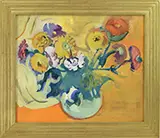 Carl Sprinchorn, Flowers in Round White Bowl