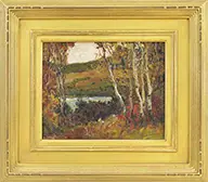 Anthony Thieme, Birch Trees, Oil on canvas