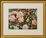 Thomas M. Nicholas, Studio Roses, Watercolor