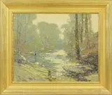 John C. Terelak, Spring Trout Fishing, Oil on canvas