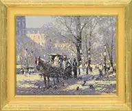 John C. Terelak, City Sidewalks, Oil on canvas