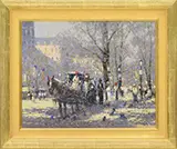 John C. Terelak, City Sidewalks, Oil on canvas