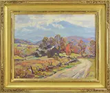 Thomas R. Curtin, A View Near Fletcher, Vermont, Oil on board
