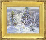 Thomas R. Curtin, Winter Lane, Oil on canvas