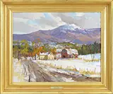 Paul Strisik, Autumn Snow, Pleasant Valley, Vt” Ca 1997, Oil on canvas