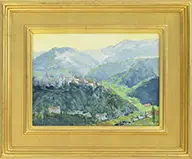 Ron Straka, Torreosirica in the Mist, Oil on Board