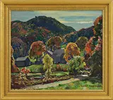 William Lester Stevens, Farm Nestled Amongst Fall Foliage