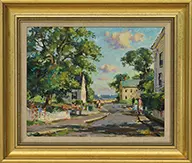 Wayne Beam Morrell, King St, ROCKPORT, MASS 1987”. Oil on board