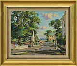 Wayne Beam Morrell, King St, ROCKPORT, MASS 1987”. Oil on board