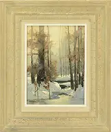 Thomas Nicholas, Winter Silence, Essex, Oil on Masonite