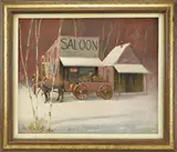 William Harnden, Delivery to the Saloon, Oil on board