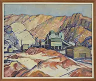 Russell Cheney, Mining at the Foot of Mountains, Oil on canvas
