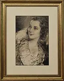 Eric Pape, Portrait of Helen Hayes, Mixed media, charcoal and graphite