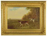 Howard L. Hill, Hunters on Point, Oil on canvas