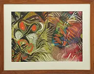 Paul Travis, Tiger in Lush Setting, Gouache