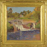 Leon Foster Jones, The Mill Stream in Autumn, New Hampshire, Oil on canvas