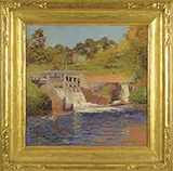 Leon Foster Jones, The Mill Stream in Autumn, New Hampshire, Oil on canvas
