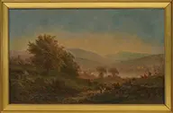 George Frank Higgins, Panoramic Scene of the White Mountains N.H, Oil on canvas