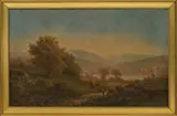 George Frank Higgins, Panoramic Scene of the White Mountains N.H, Oil on canvas