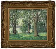 Frank Swift Chase, Sloan Estate, Great Neck, Long Island, Oil on canvas