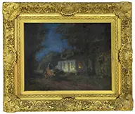 George Glenn Newell, The Moonlit Way, Oil on canvas