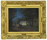 George Glenn Newell, The Moonlit Way, Oil on canvas