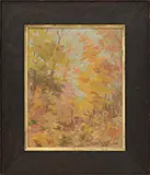 Fall Landscape by Alfred R. Mitchell, Oil on masonite, sold Feb 2015