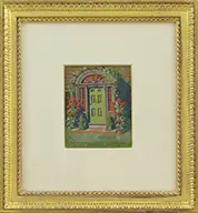 Frank Convers Mathewson, The Studio Door, Watercolor and gouache on paper