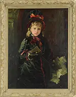 Weedon Grossmith, Girl with Parasol, Oil on canvas
