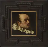 Frank Duveneck, Portrait of a Man with White Ruff, Oil on mahogany panel