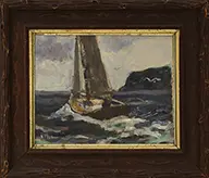 Fisherman by William Thon, Oil on canvas board, sold Feb 2015
