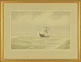 Frederic Shiller Cozzens, Wreck at Sea, Watercolor on paper