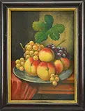 Unsigned, Still Life of Peaches, Oil on canvas laid down on panel