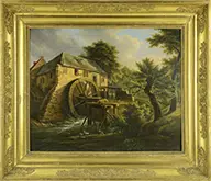Jean Duplessis-Bertaux, The Mill, Oil on wood panel