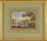 Jacinte Pozier, Two Landscapes, Watercolor sketches