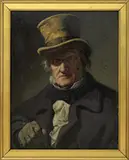 Paul Wante, Portrait of Richard Wagner, Oil on masonite