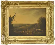 Julius C Ibbetson, Watching the Sunrise, Oil on panel